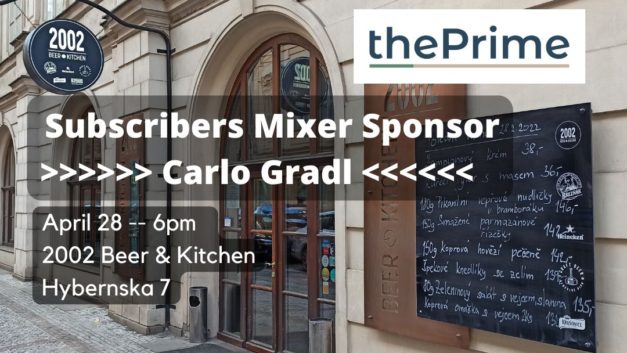Carlo Gradl to sponsor Subscribers Mixer on April 28